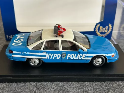 BOS 1/43 Scale Resin Chevrolet Caprice Sedan NYPD 1992 Police Car Model - Picture 7 of 9