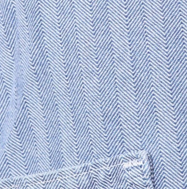 Vtg Universal USA Blue Herringbone Coveralls Button Up Vtg SS Overall Mens 56 RG - Image 3 of 4