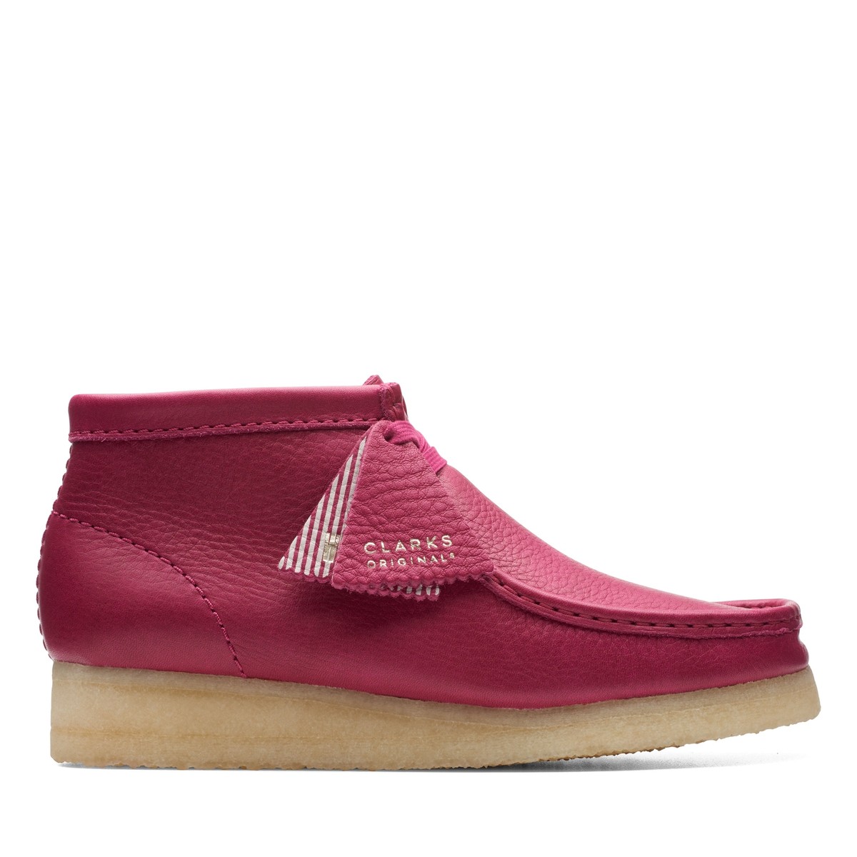 Clarks Original Women's Wallabee. Boot Berry Leather | eBay