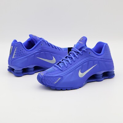 HJ7303-445 Nike Women's Shox R4 Racer Blue and Metallic HJ7303-445 Nike Women's Shox R4 Racer Blue and Metallic