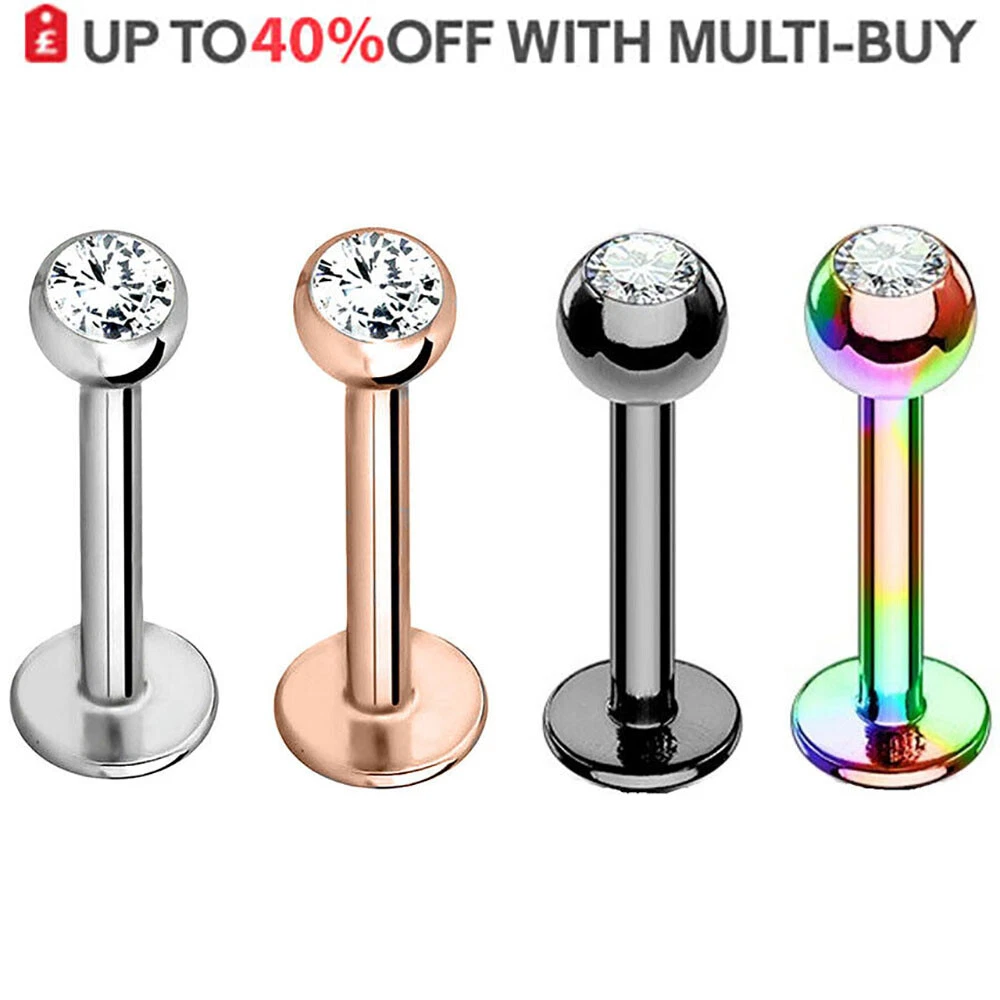 Labret Studs Bars Tragus Monroe Cartilage Lip Bar Helix Ear Ring