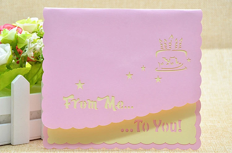 Tarjeta de felicitación emergente Wave Birthday Cake 3D Foto 4 de 4