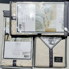 Waterford Linens Regan Euro Pillow Shams x 3 Brand NEW Embroidered Floral