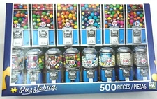 PUZZLEBUG ROW OF SWEET MACHINES GUMBALL MACHINES 500 PIECES PUZZLE NEW  A8