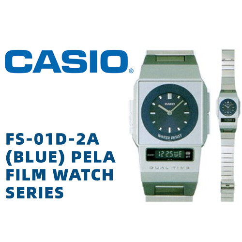 CASIO カシオ FS-01 DUALTIME デジアナ フィルムウォッチ レア良品◇FS-01◇カシオ フィルムウォッチ ペラ◇アナデジ
