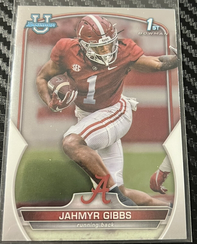 2022 Bowman University Chrome Base #82 JAHMYR GIBBS - 1st Bowman - ALABAMA