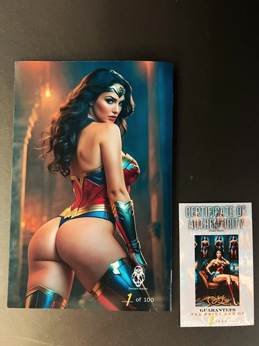 Wonder Woman (A) - Dual Cover! Deviant Nation Limited 100 W/CoA Power Hour Sale - Picture 2 of 2