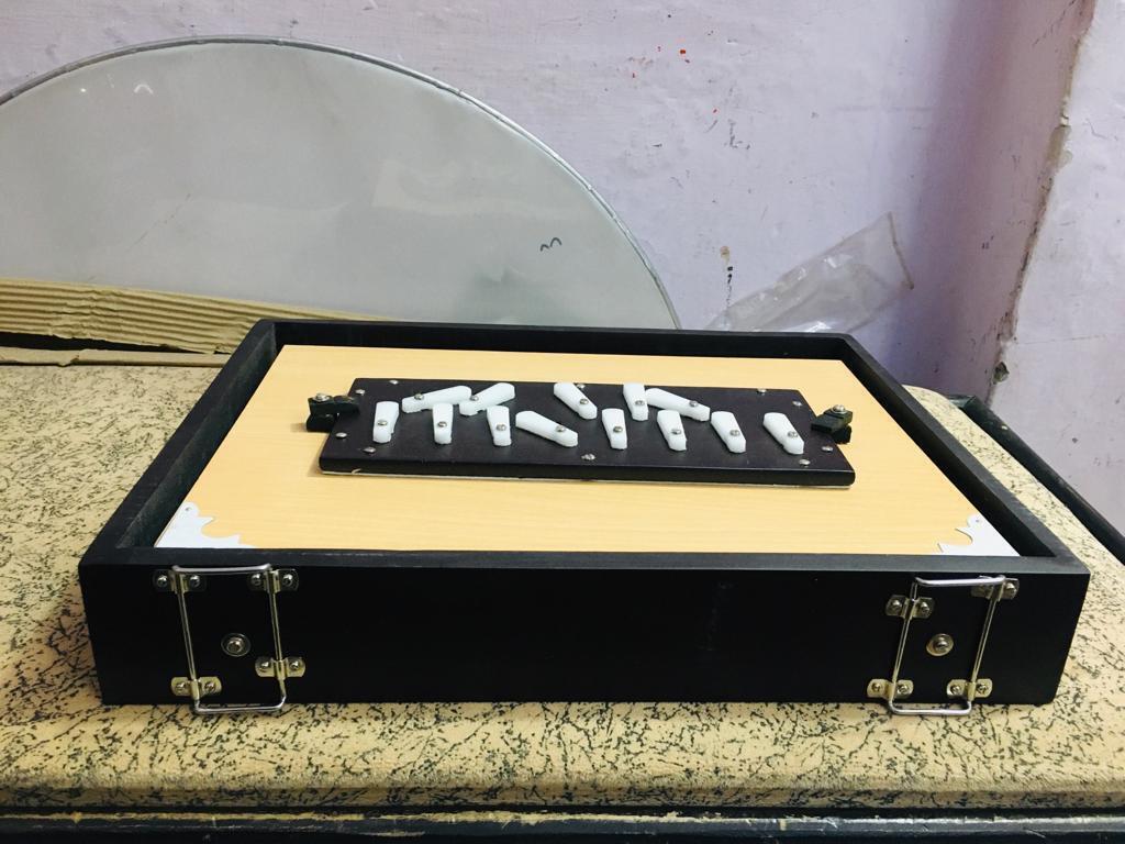 Indian Folk Musical Instrument 13 Notes Sur Peti Multi Bellow Wooden