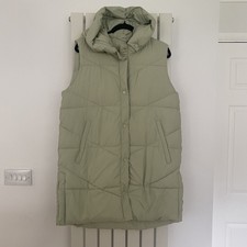 Oui Women's Puffer Gillet, Mint Green, Size Uk 10 - Bnwt Rrp £199