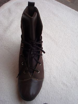 Bottines En Cuir Marron Taille 37 - Occasion, Sans Marque, Talon Bas, Style Boots