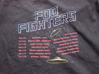 FOO FIGHTERS - small S T-Shirt black - Brasil Chile Colombia SOUTH AMERICA  TOUR