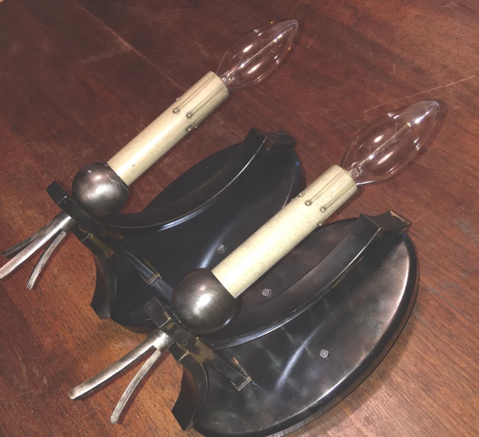 Aplique de pared antiguo gótico industrial vintage con cable par 62D Foto 3 de 4