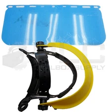 NEW ANSI Z87.1 2-IN-1 SAFETY FACE SHIELD CLEAR POLYCARBONATE  VISOR