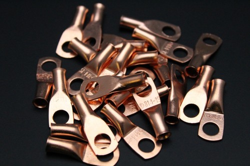 STÄRKE 8 KUPFER 1/4 RING 5 PK CRIMPKLEMME STECKER AWG BATTERIE AUTO LUG CUR814 - Bild 6 von 8