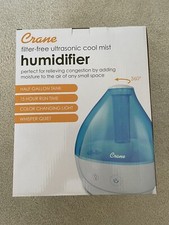 Crane Filter-Free Ultrasonic Cool Mist Humidifier, Whisper Quiet, BRAND NEW 