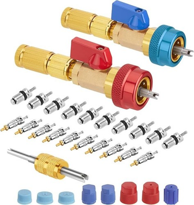 #ad R134A Valve Core Quick Remover Installer Tool Set 31PCS AC High Low Pressure V $38.99