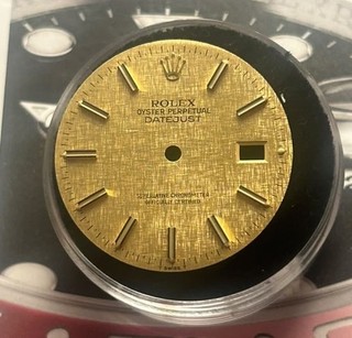 Rolex Mens 36mm Datejust Champagne Linen Claw Gold Stick Dial 16013 16203 16233
