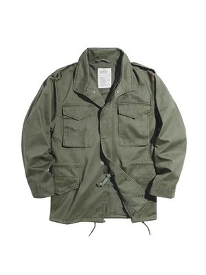 U.S. Vintage M65 Field Jacket Military Jacket Men Pockets Casual Work Green Coat