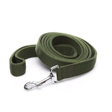 2-Layer Strong Nylon Dog Leash 1 Inch Wide by 2 FT Long Green for Large Dogs