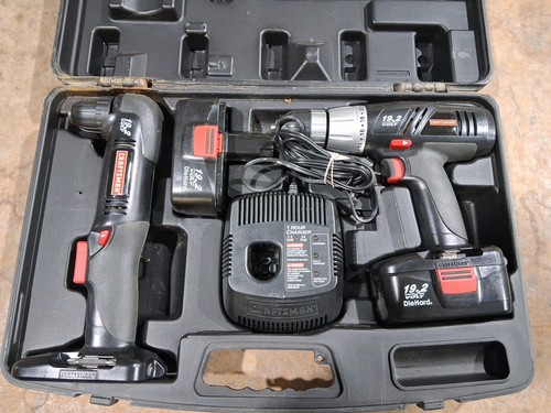 Craftsman Right Angle 19.2V Cordless 3/8" Drill & 1/2” Drill