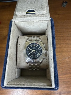 Breitling Chronomat B01 Chronograph 44mm Auto Steel Black Dial Date Box