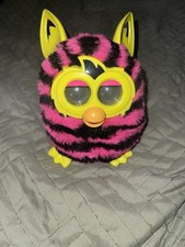 Hasbro Furby Boom 2012 Diagonal Stripes Black / Pink Rare ,good Working Good