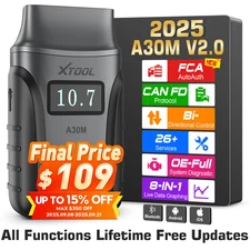 XTOOL A30M V2.0 Bidirectional Scan Tool Diagnostic Scanner Auto Code Reader