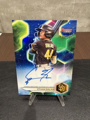 2023 Bowman's Best Ethan Salas Auto Blue /150 On Card SP B23-ES Padres