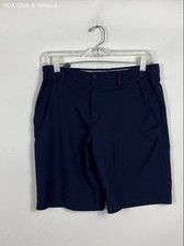 Under Armour Boys' Blue Golf Shorts Flat Front Adjustable Waist Size YL