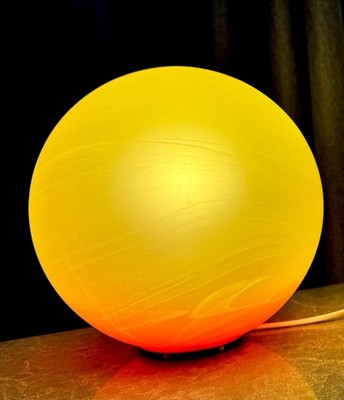 Vintage WOFI Mid-Century Desk Art Glass GLOBE Lamp