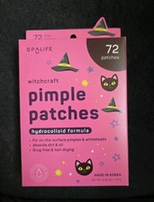 Spa life Halloween Acne Patches 72 Hydrocolloid Pimple Patches Cats Witch Hats