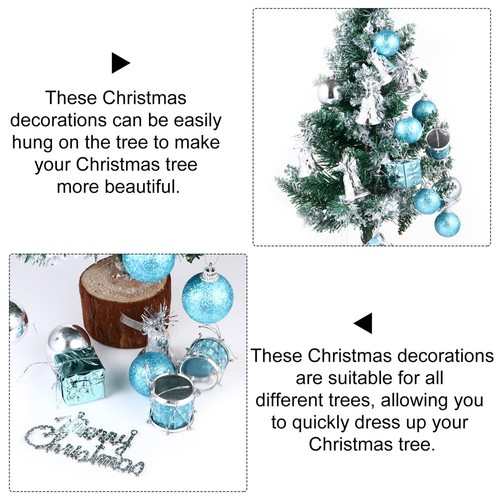 32 PCs exquisite Dekorationen Weihnachtsbaumbehänge Leichtes Ornament Set - Bild 4 von 12