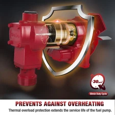 Gasoline Fuel Transfer Pump with Nozzle Kit 12V DC 20GPM For Gas Diesel Kerosene