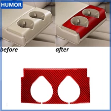 Red Carbon Fiber Rear Water Cup Holder Panel Cover Trim For BUICK LACROSSE 10-13