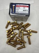 7/16"-14 x 1-1/2 Grade 8 Hex Cap Screws Hexagonal USS Hex Bolts Yellow Zinc READ