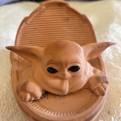 Star Wars Baby Yoda Chia Pet Ceramic Planter Garden Decor used