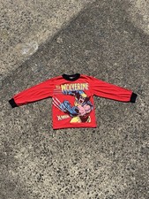 Vintage 80 s Wolverine pajama top Wormser small 8-10 preworn marvel xmen promo