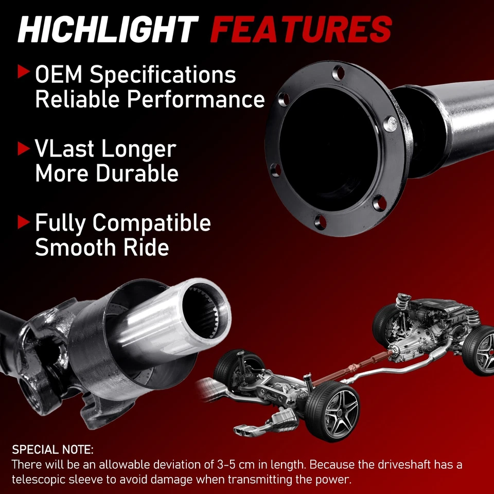 Conjunto de eje de transmisión trasero compatible con Nissan Frontier 2005-2010 tracción trasera transmisión automática Foto 4 de 4