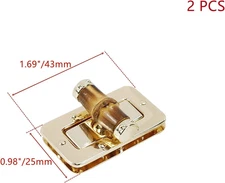 Twist Locks Gold Turn Lock Clasp Rectangle Purse Closure Clutches Locks, 2 PC...