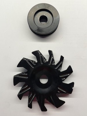 New Alternator Pulley And Fan Kit By CVF Racing (Stock V-Belt) Matte Black