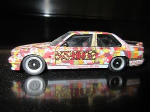 1:43 Diecast model BMW E30 M3 Art Car #7,  Michael Jagamara Nelson - NWOB