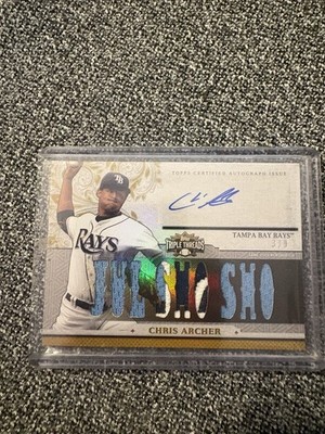 2013 Topps Triple Threads Chris Archer Patch Auto 3/9 Gold TTAR-CA3