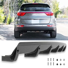 For Kia Sportage Rear Diffuser 6 Shark Fins Bumper Lip Splitter Spoiler Carbon