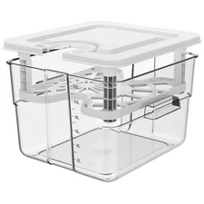 Sous Vide Container with Lid and Rack Containers Pot 12.6 Quart Slow Cooker