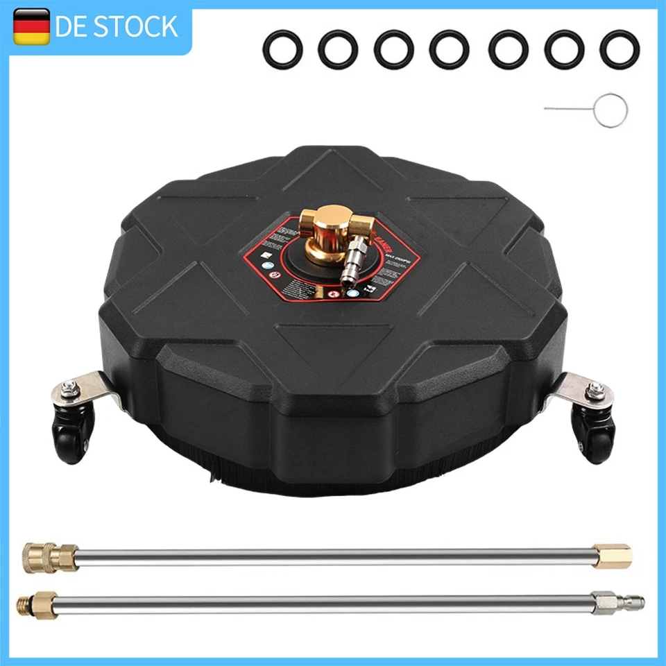 13" Flächenreiniger für Hochdruckreiniger Druckreinigeraufsatz Bodenreiniger DE - Bild 3 von 4