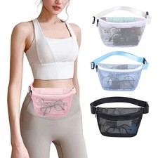 Mesh Waist Bag Travel Fanny Packs Hip Belt Bag Adjustable Wide Shoulder Strap UK