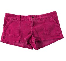 VTG Ocean Pacific OP Corduroy 2" Short Shorts Women's JR Sz 17 Fuchsia Hot Pink