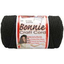 Pepperell Bonnie Macrame Craft Cord 6mmX100yd-Black