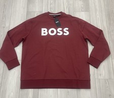 Boss Men s Crewneck Sweat Shirt Size 3XT New Maroon