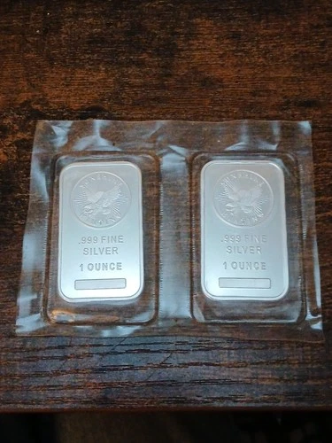 2 Ounces Both 1oz 999 Silver Bars Buy Sunshine Mint 2oz In All Sealed 🌞🌞